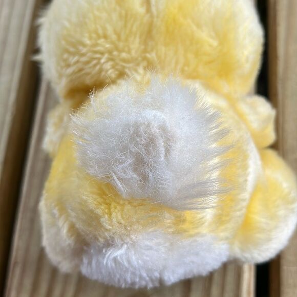 Yellow White Sleepy Bunny Rabbit Plush 11” Stuffed Animal - Picture 7 of 7